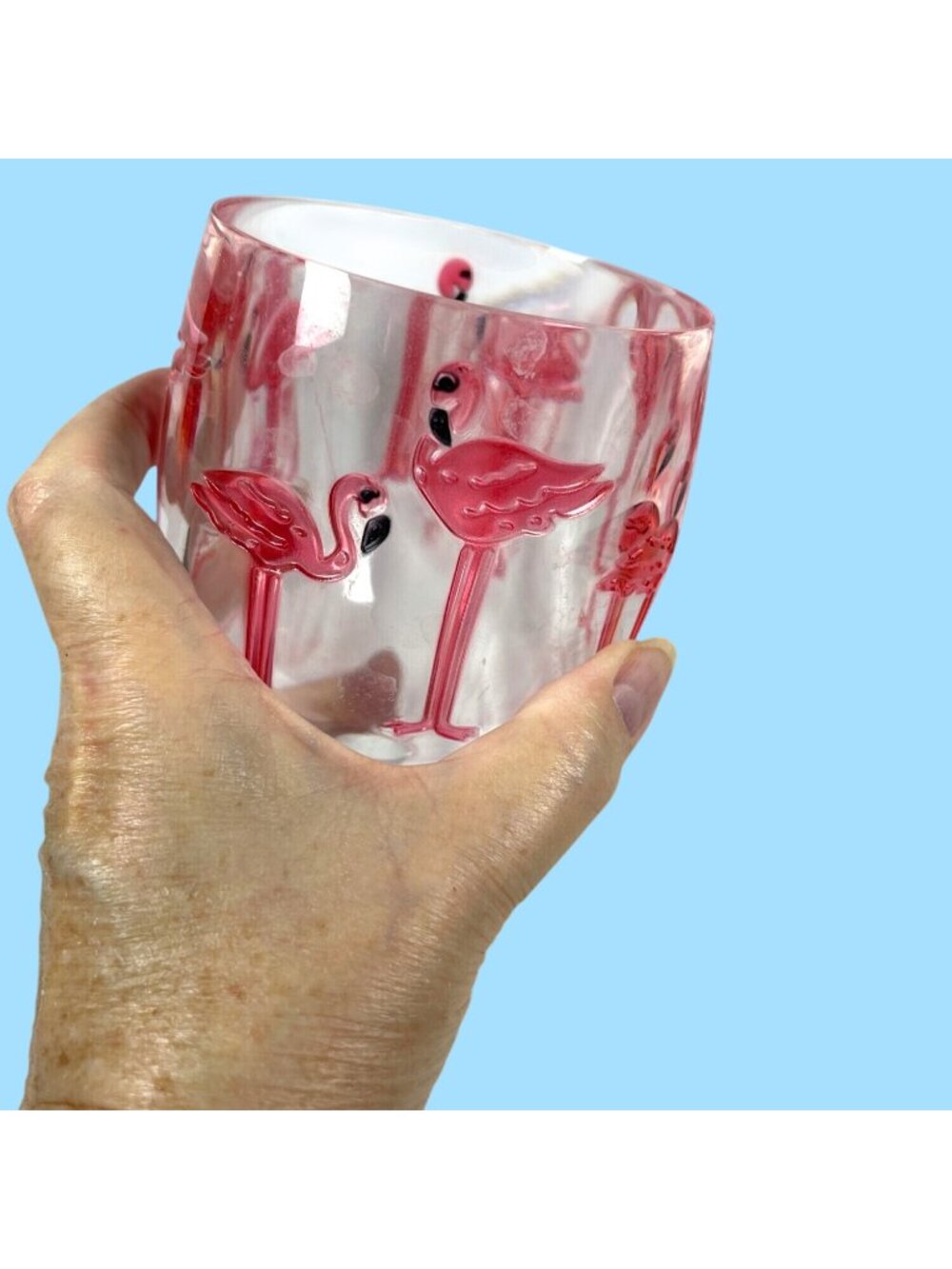 Pink Flamingo Acrylic Wine Water Glasses Set of 6 Outdoor Pool Party Beach GIFT - Picture 7 of 10